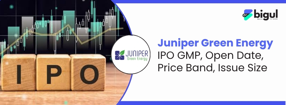 Juniper Green Energy IPO 2026 banner showing open date, price band Rs 214-225, and issue size Rs 1,800 crore